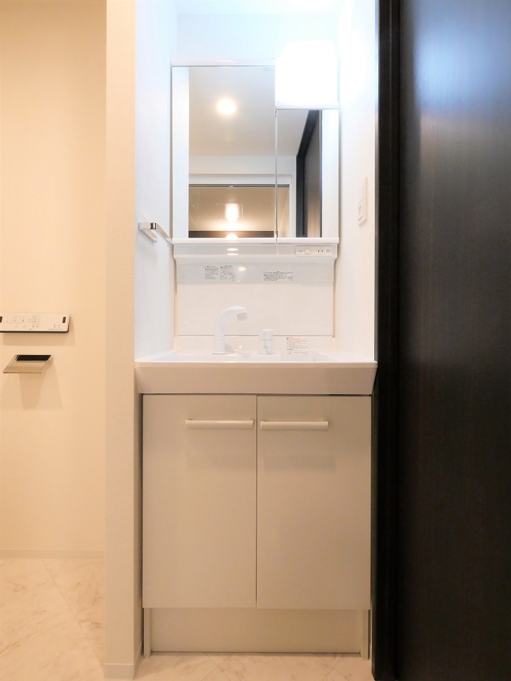 洗面台がある空間にはトイレもあります。