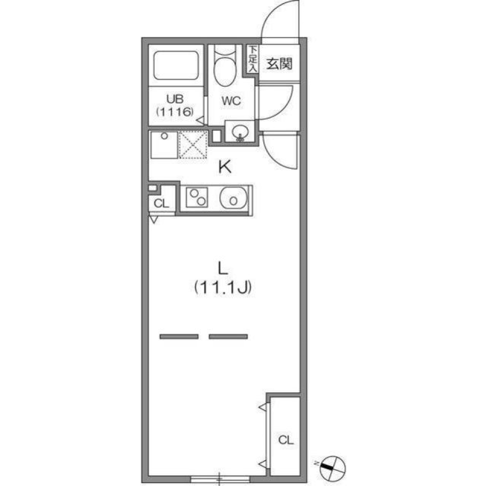 ワンポイントカラー&times;コンクリのおもしろ個性の間取り図