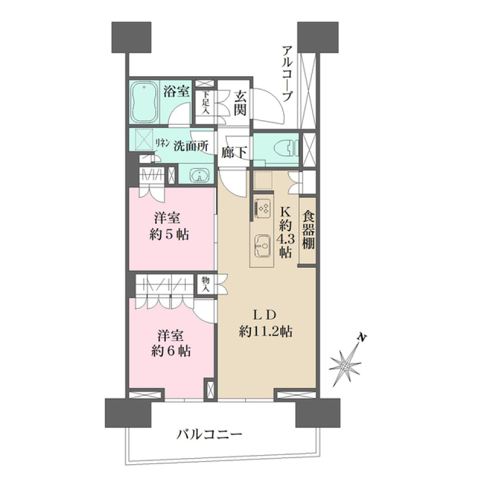 キッチンファーストで生活の質を上げるの間取り図