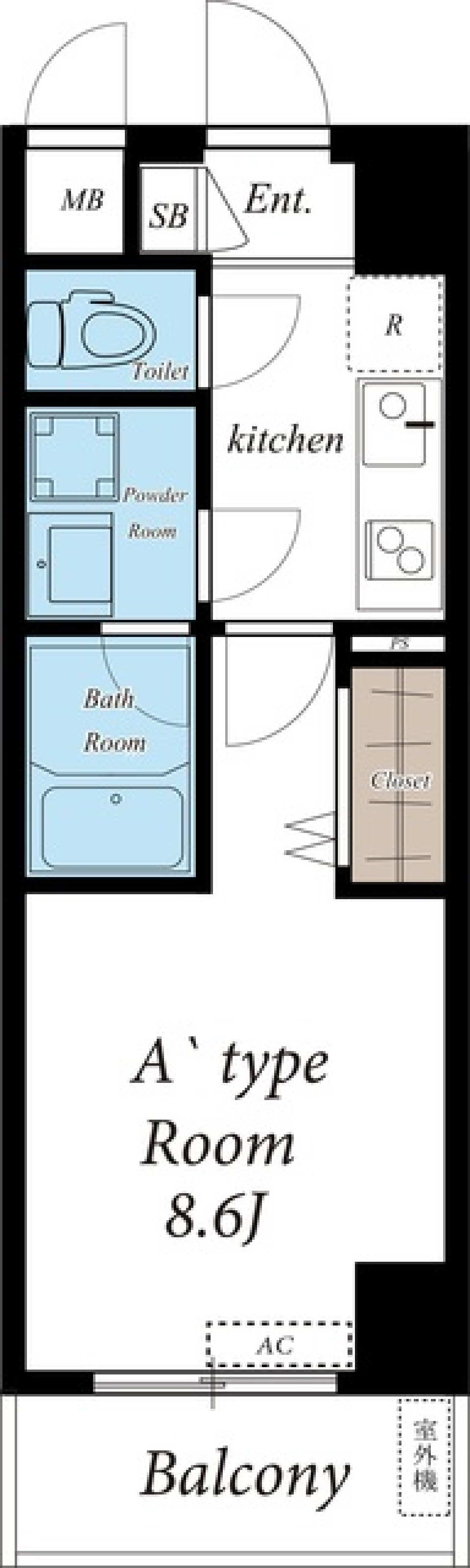 リブリ・Ｓｈｉｒｏｋａｎｅ 302号室の間取り図