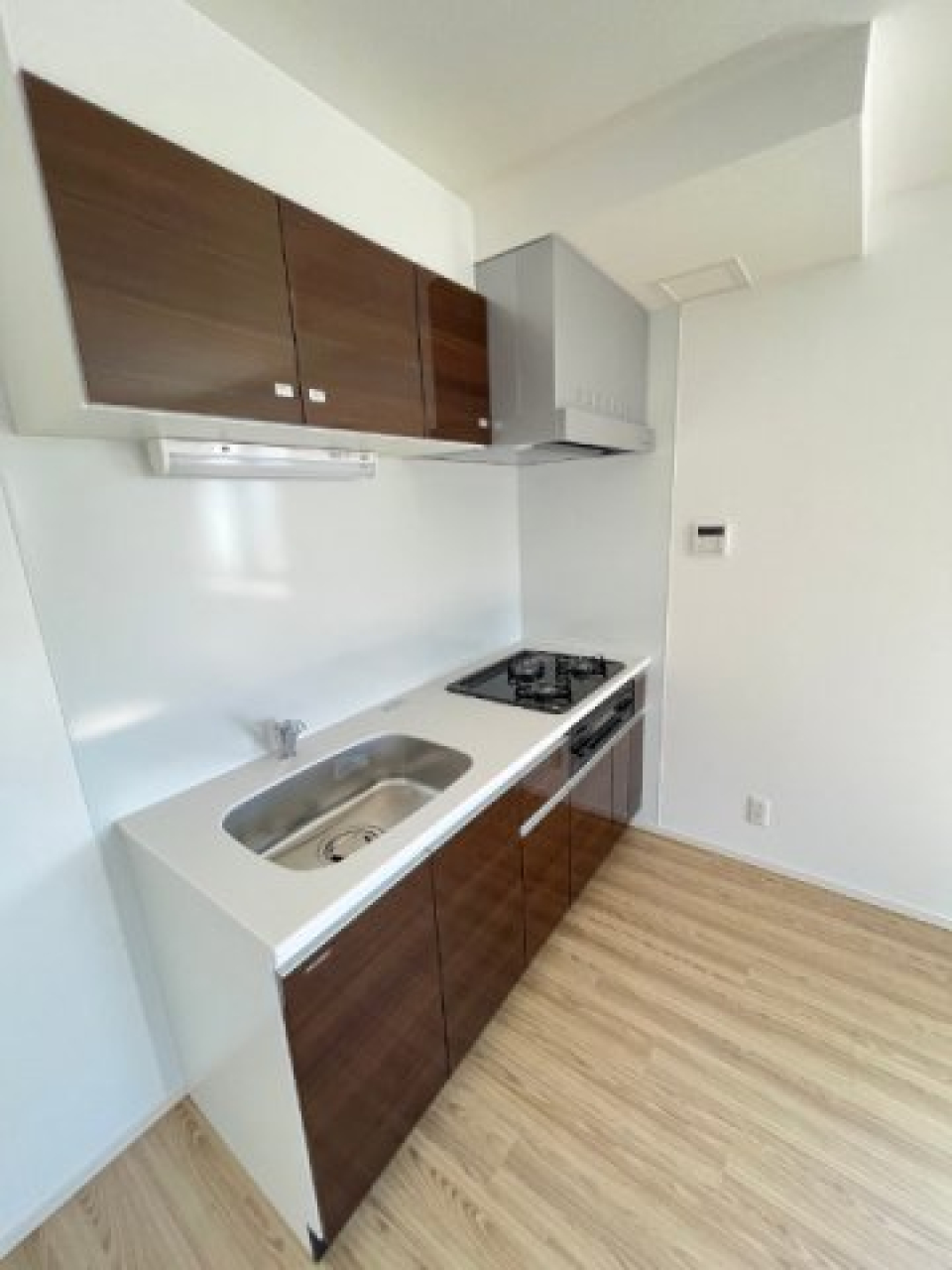 ２口のガスコンロが設置されています。