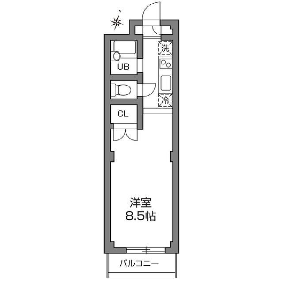 落ち着いた街で新しい生活をの間取り図