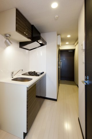 ２口のガスコンロが設置されたキッチンです。