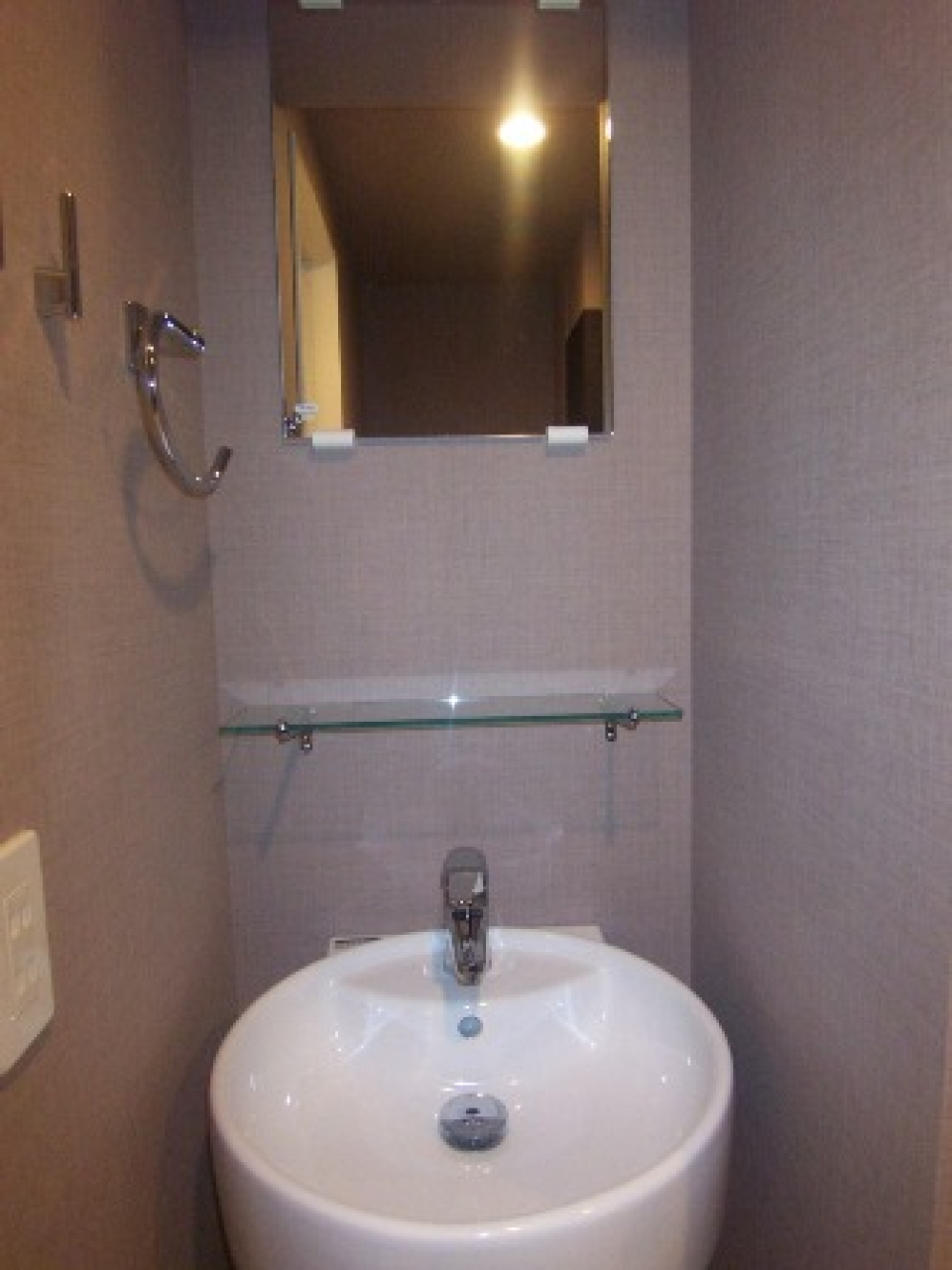 洗面台はまあるく可愛いらしい！