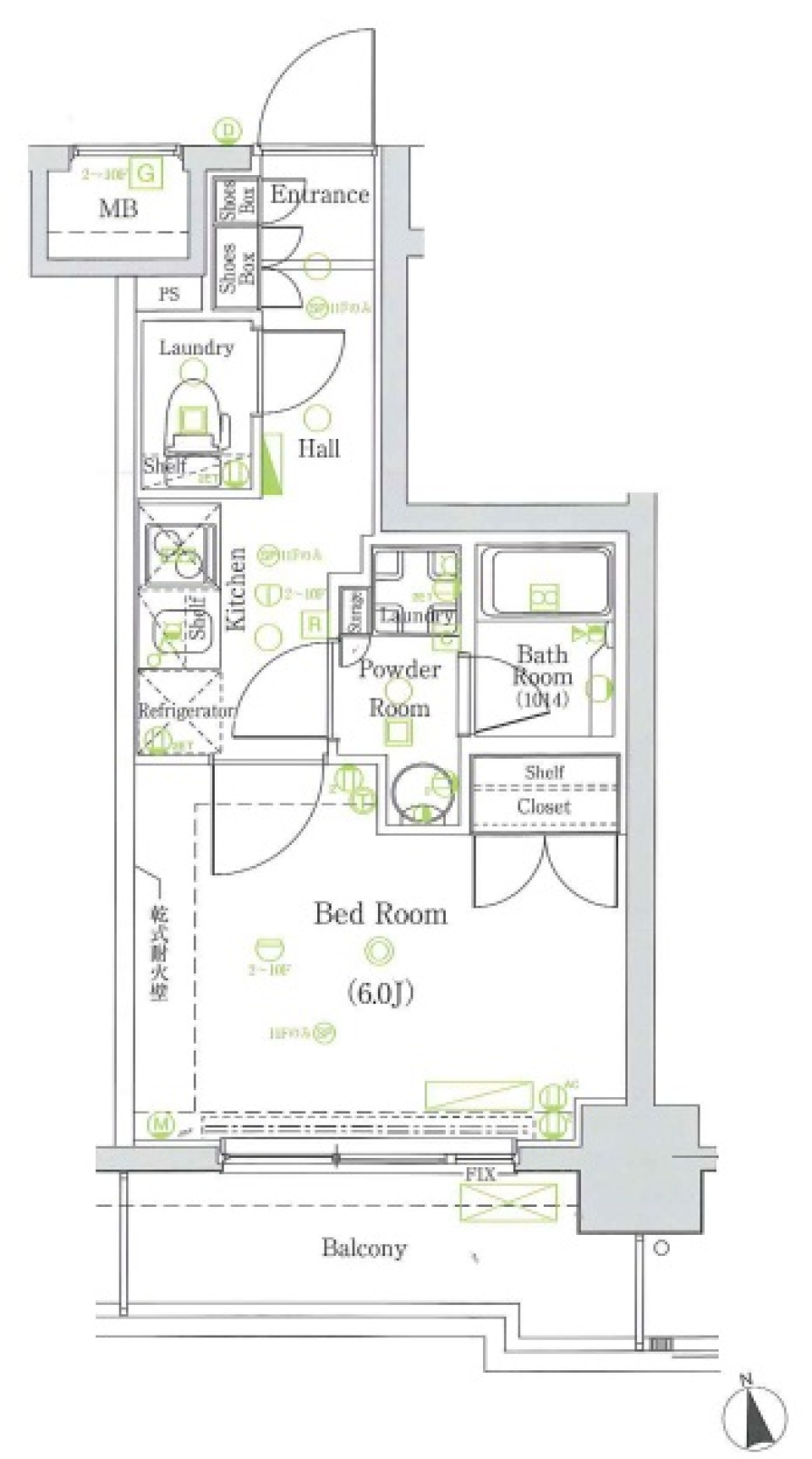 お散歩は平久川で［ペット可］の間取り図