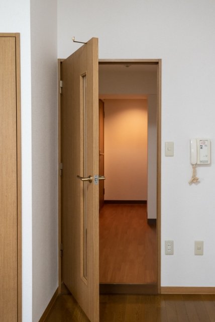 洋室とキッチンの間には扉があります。