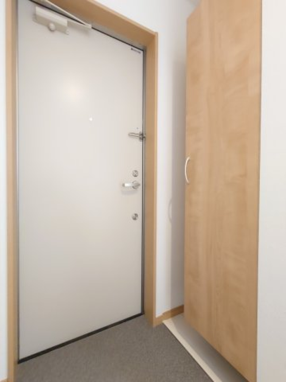 玄関の様子です。靴入れが付いています。