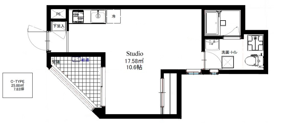 耳をすませば風の音、こどもの声　[ペット可]の間取り図