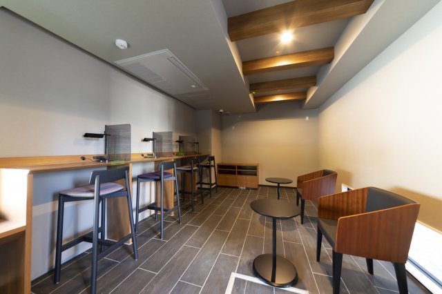 ワーキングスペースも完備。