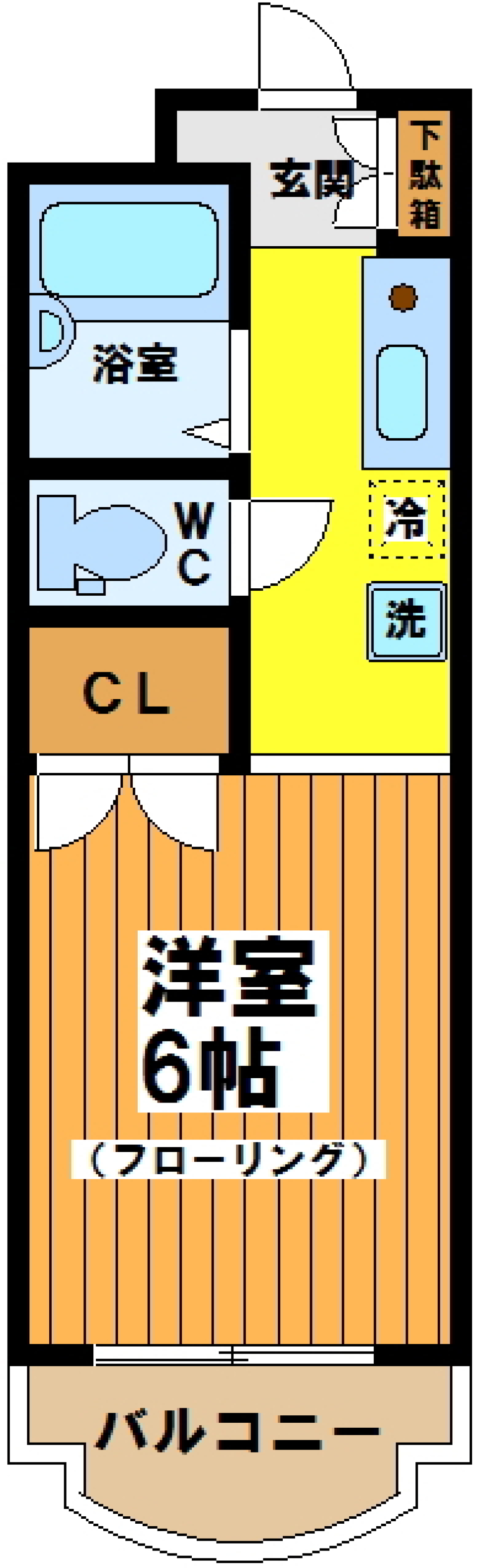 グレーとホワイトのシンプルな美学の間取り図