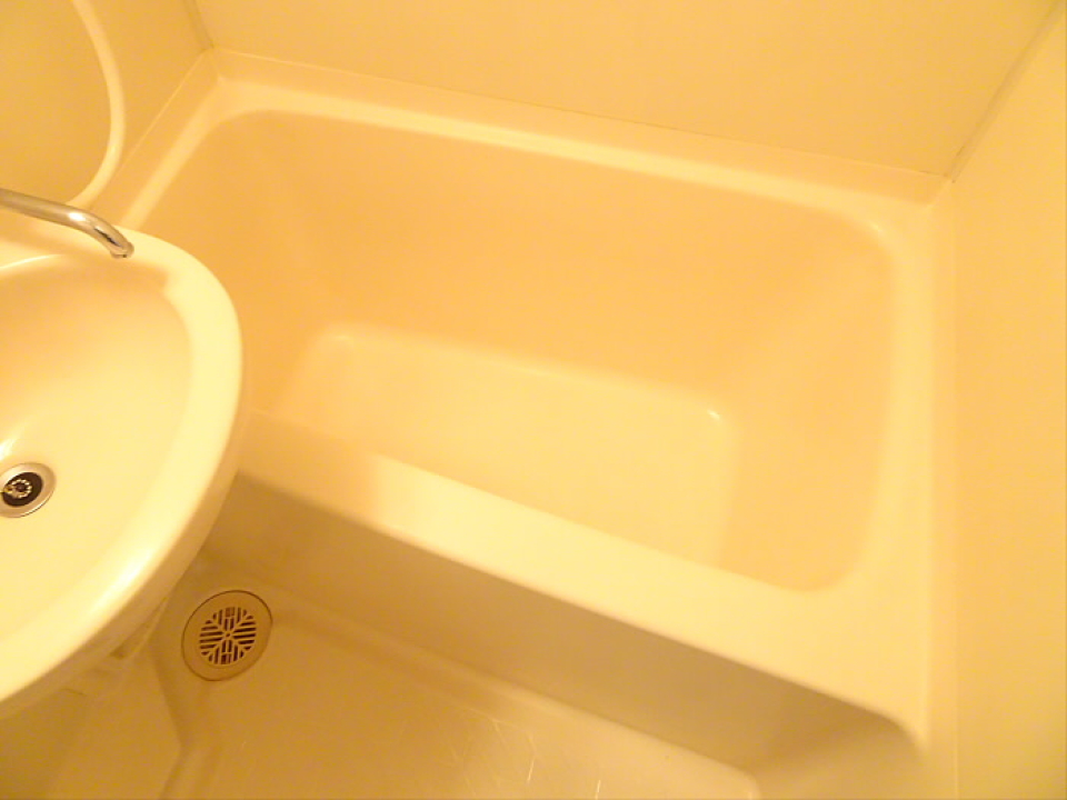 浴室と洗面台は同じ空間にあります。