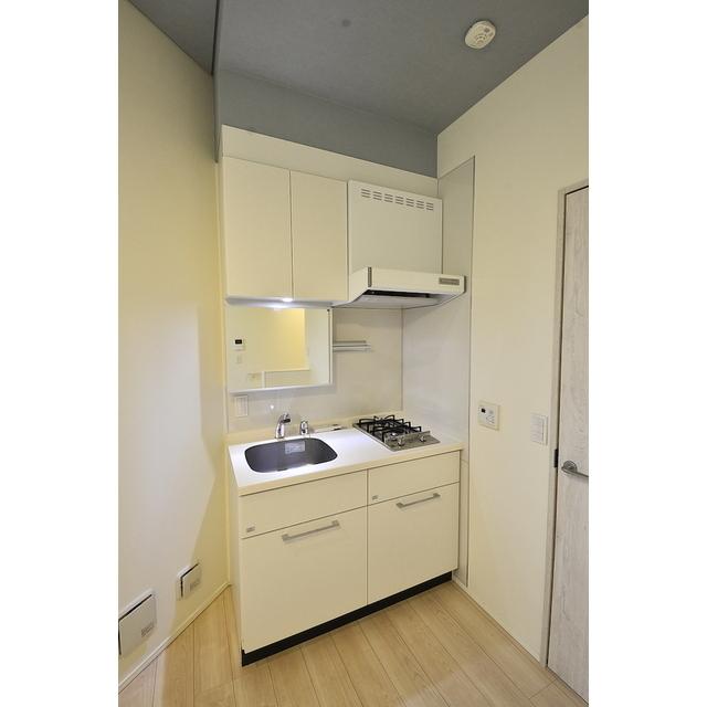 2口のガスコンロが設置されています。