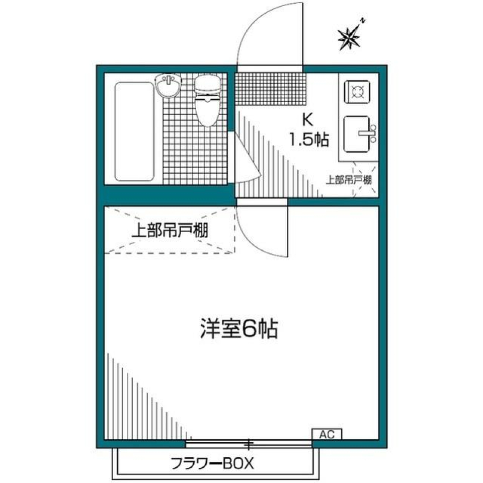 さりげなく可愛らしさをアピールの間取り図