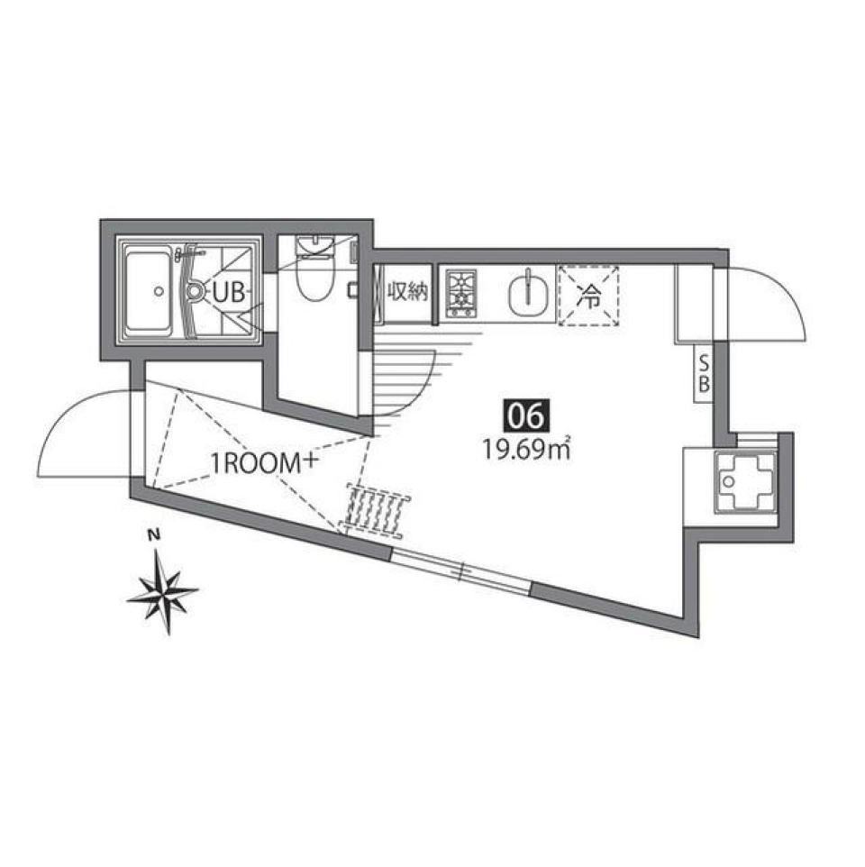 窓辺から太陽と星を眺めるの間取り図