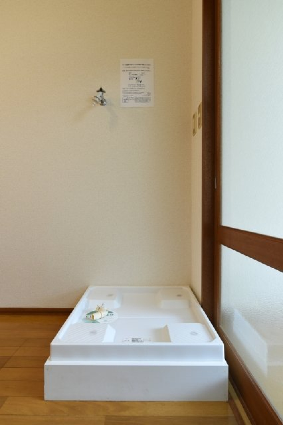 室内洗濯機置場。