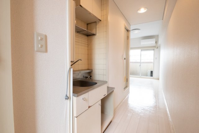 ガスコンロを設置することのできるキッチンです。