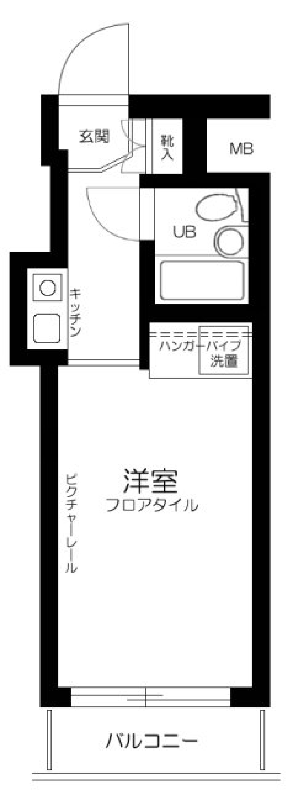 賑わう街並みを背にの間取り図