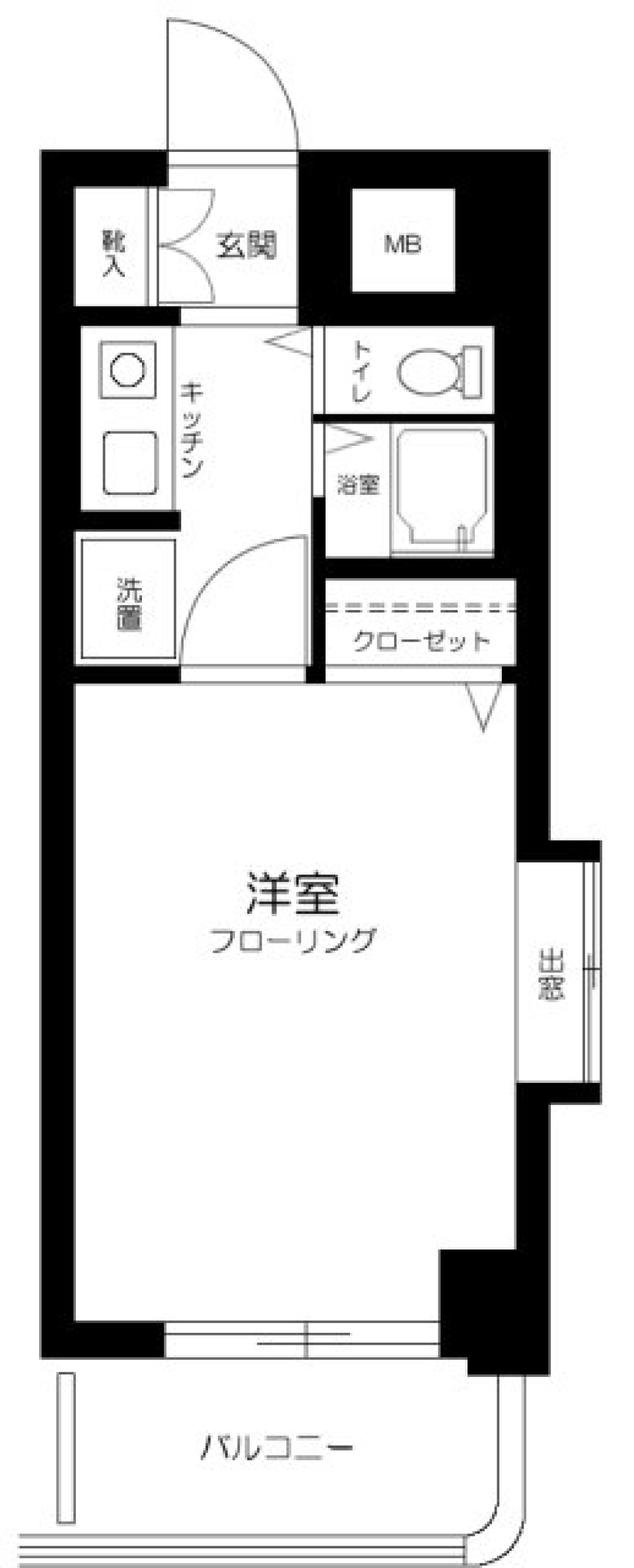 気分転換に出窓をのぞいての間取り図