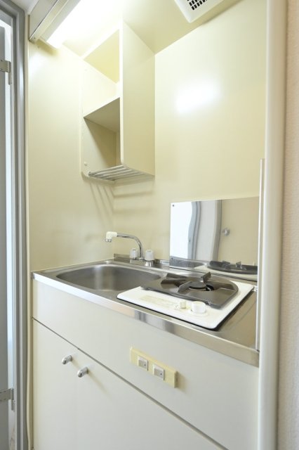 １口のガスコンロが設置されています。