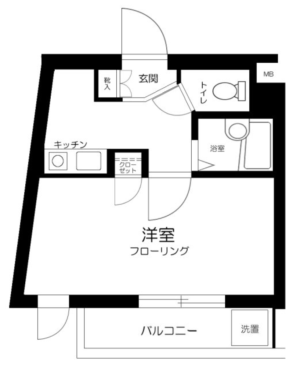 メトリブ新宿　203の間取り図
