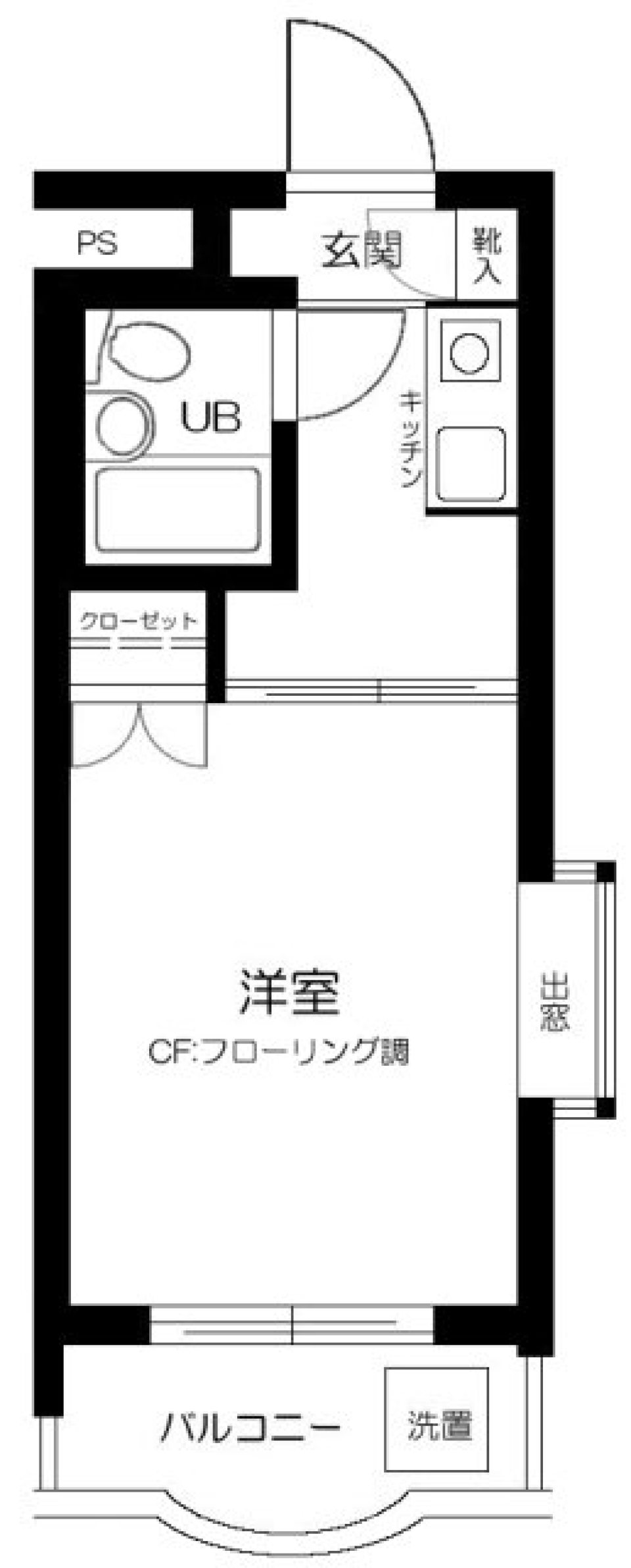 ハイタウン新丸子ナンバー2　201号室の間取り図