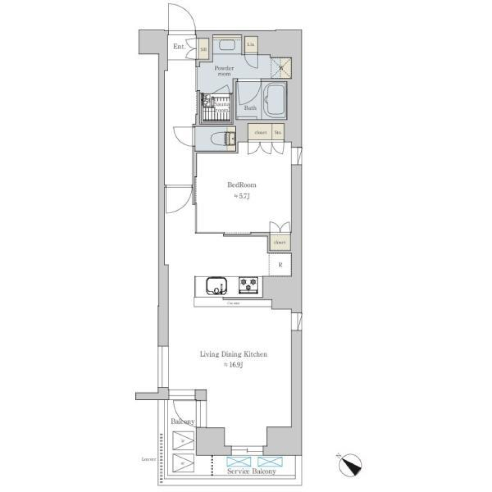 自分だけのサウナで、ホームリトリート［ペット可］の間取り図