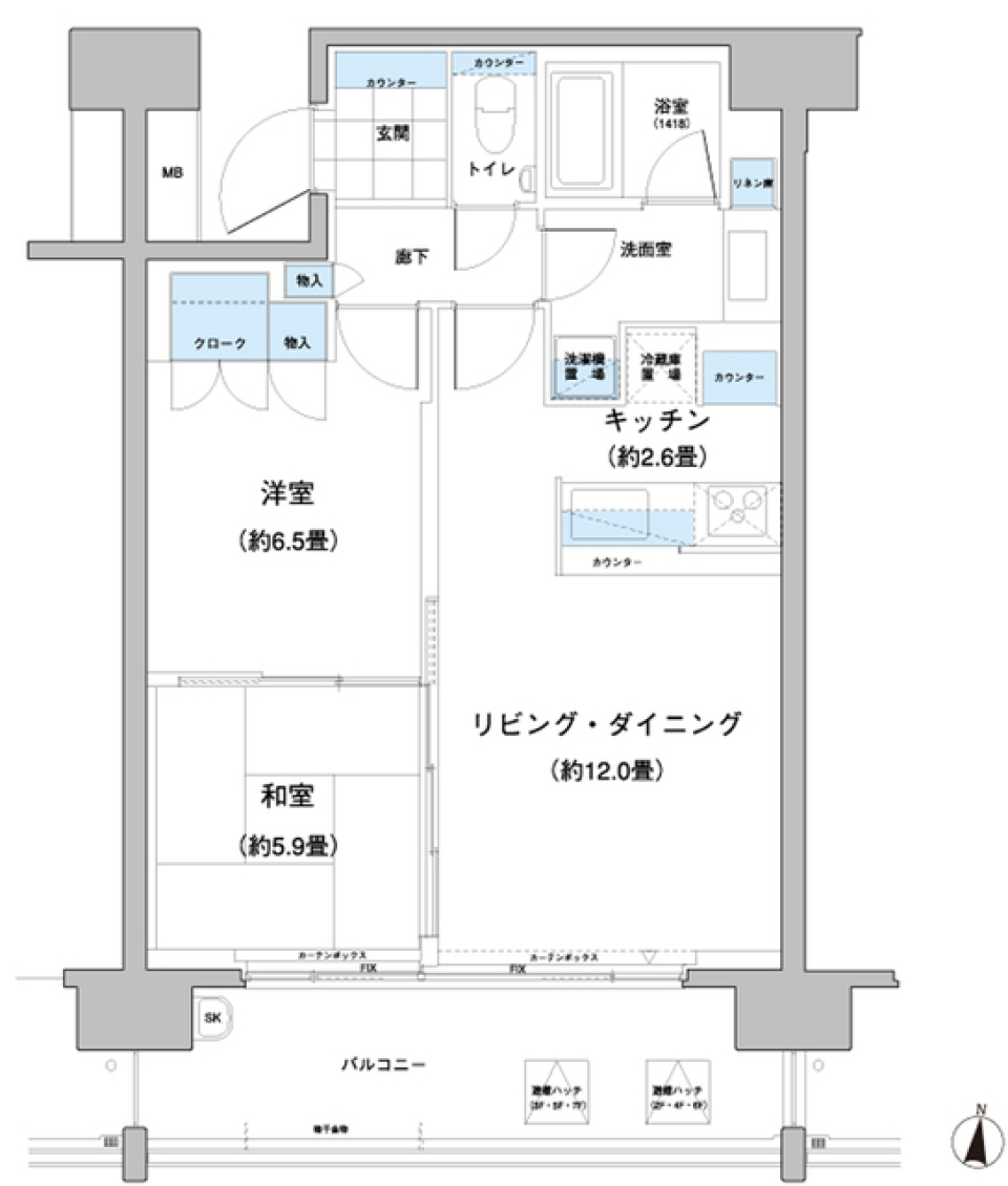 畳のかほりを感じるの間取り図