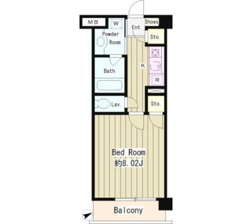 スタジアムからの熱気を感じての間取り図