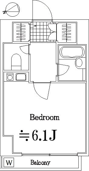 1Kの間取りです。