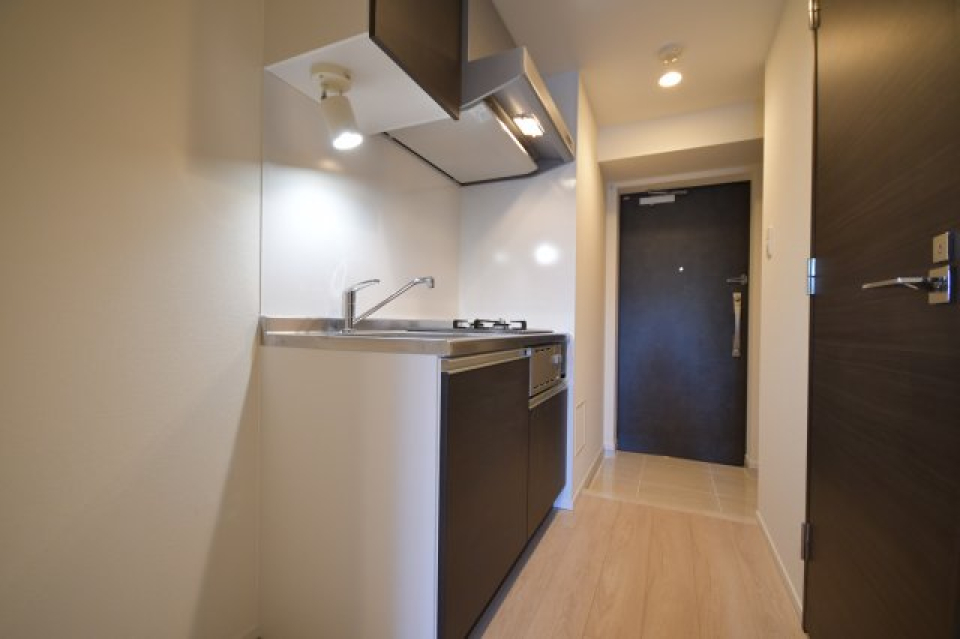 ２口のガスコンロが設置されています。