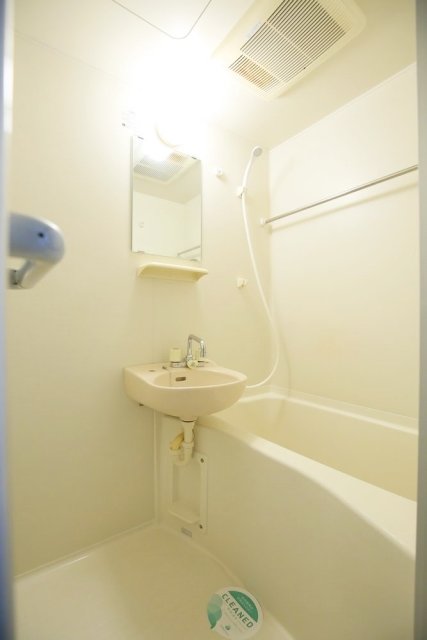 洗面台と浴室のあるユニットタイプです。