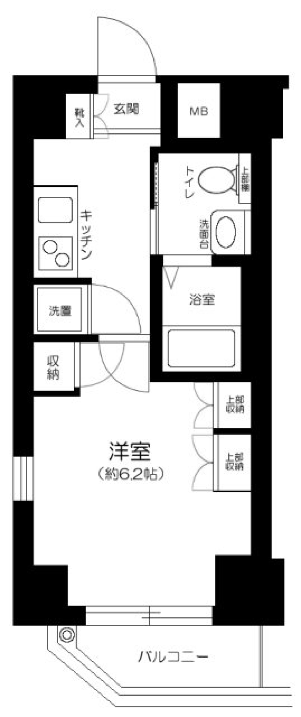 フェルクルール品川南 202号室の間取り図