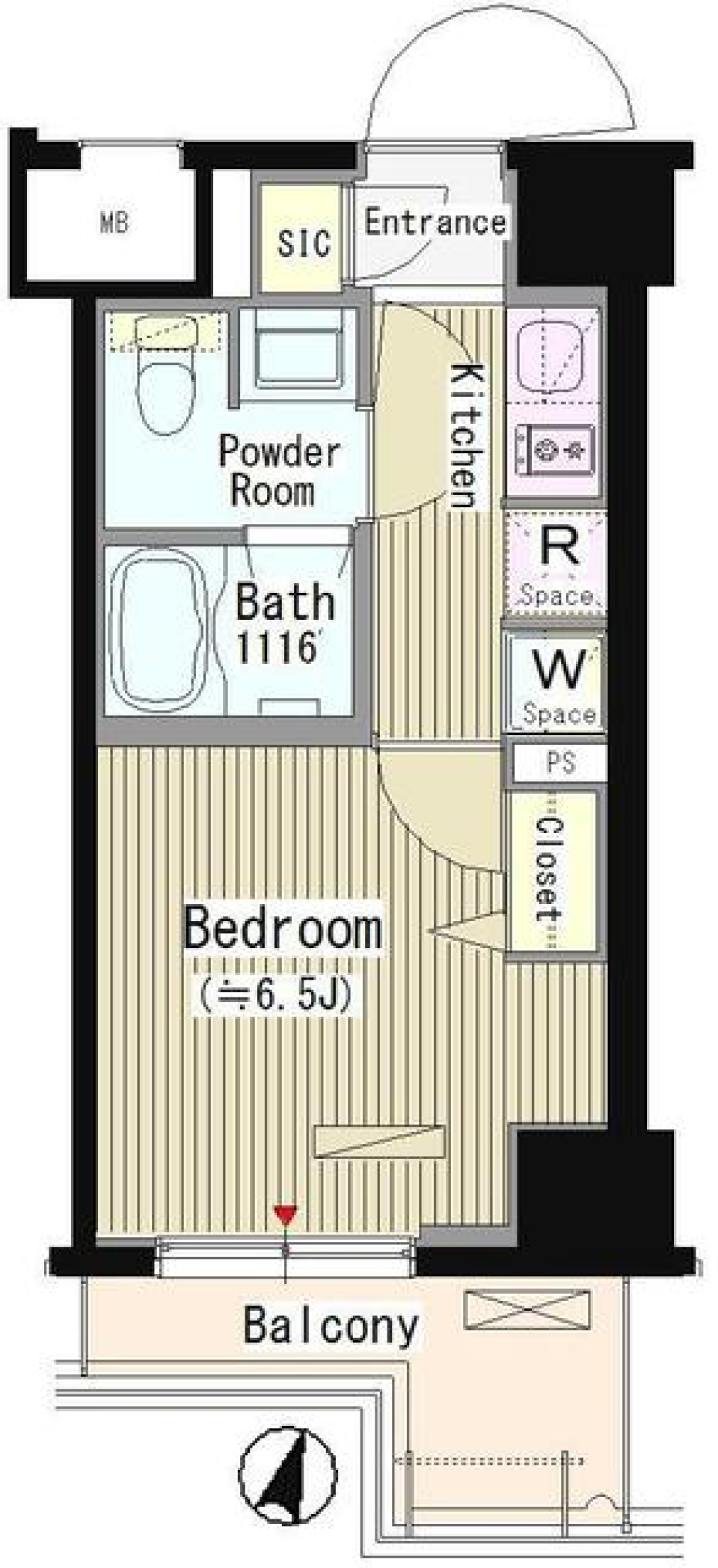 光りのリフレクションを取り入れる［ペット可］の間取り図