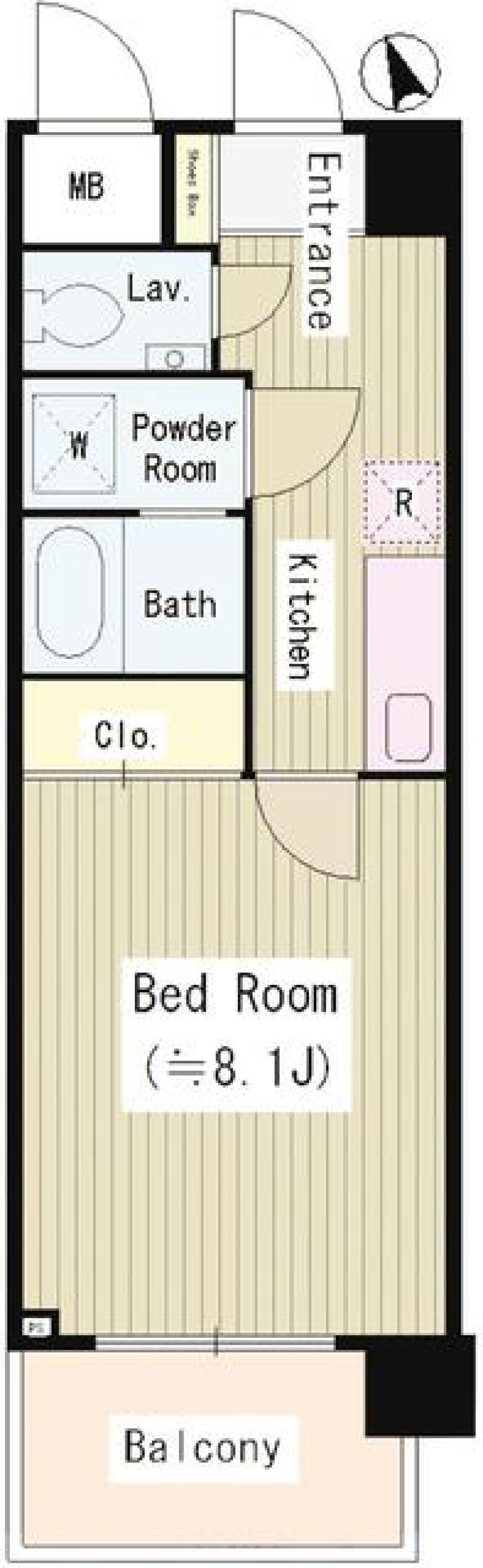 コンクリートのインダストリアルな魅力の間取り図