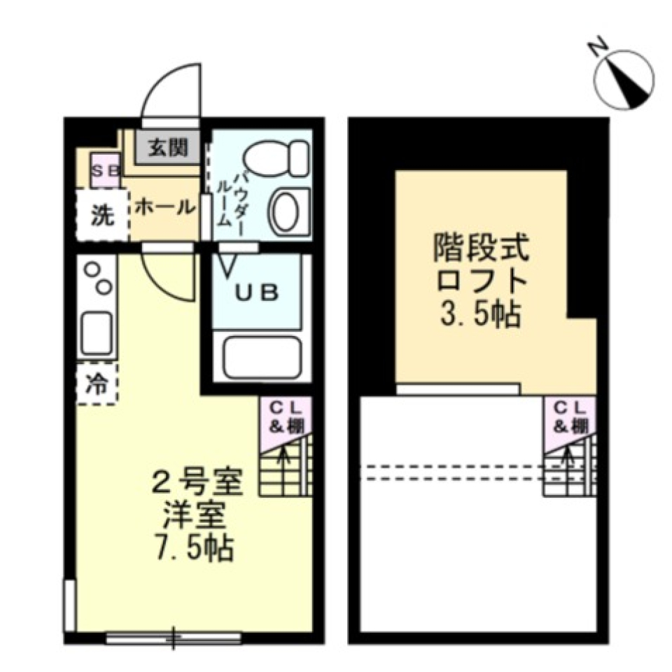 フェリース横濱南太田　202号室の間取り図