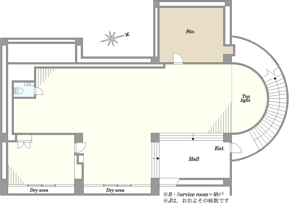 広尾アパートメント　B１の間取り図