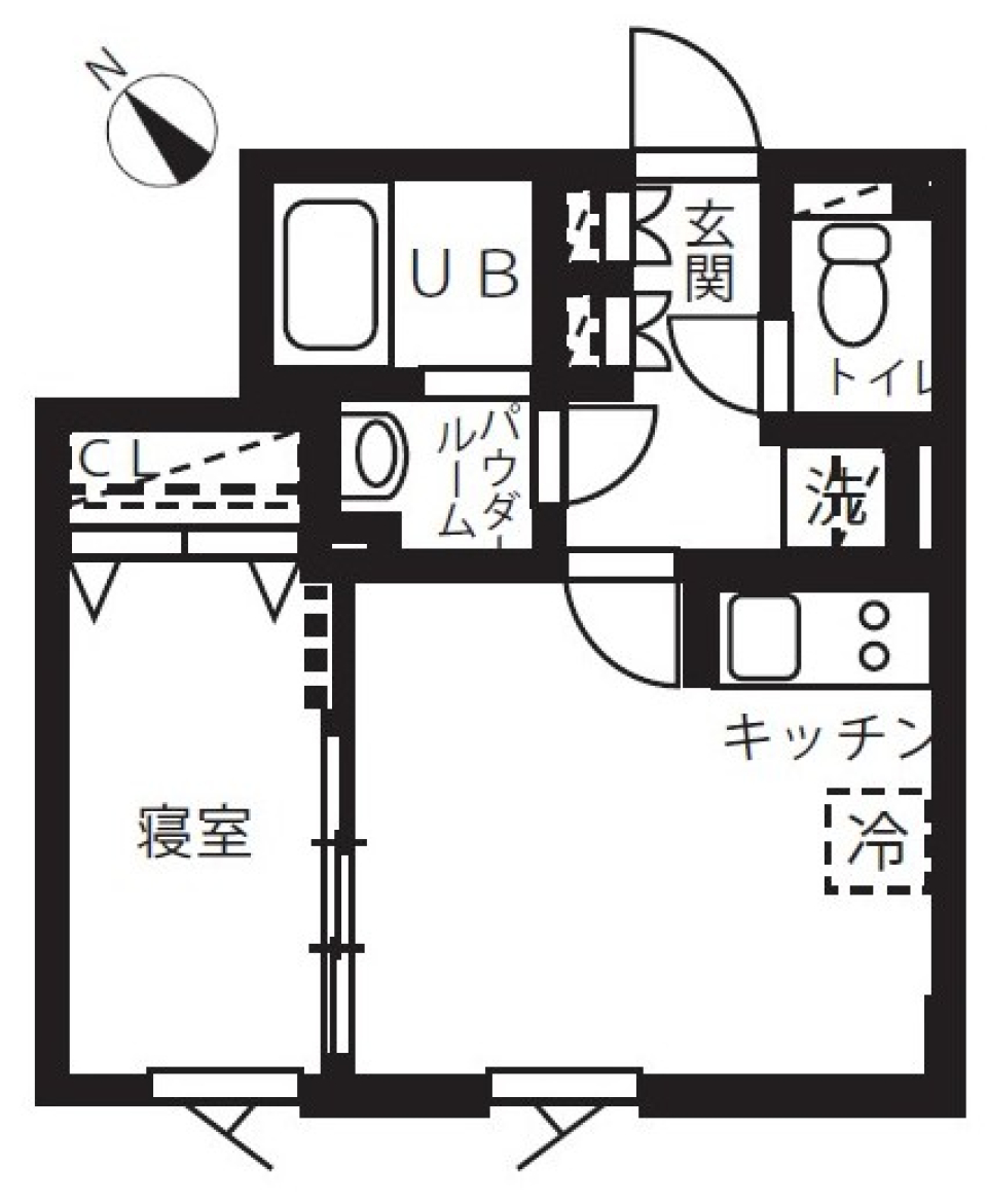駅近のコンクリで［ペット可］の間取り図