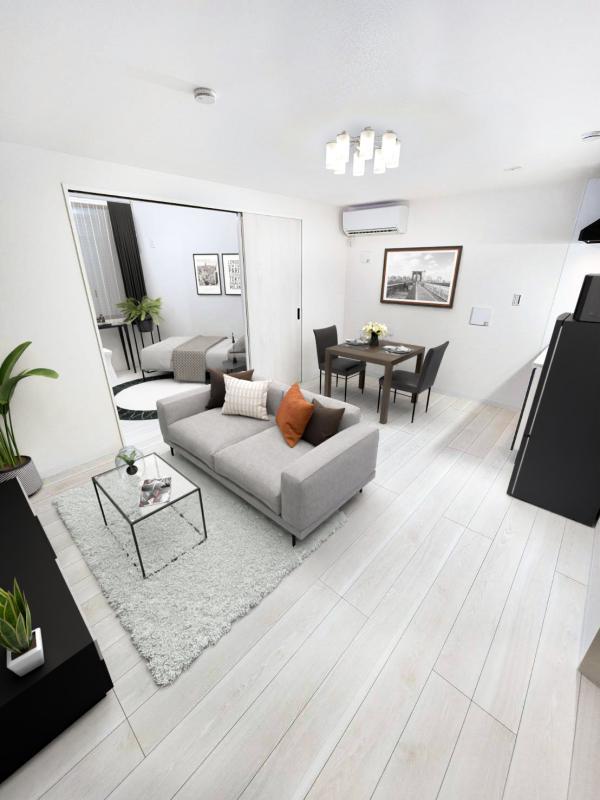 9.22帖のリビングダイニングです。
※家具・小物はイメージです。