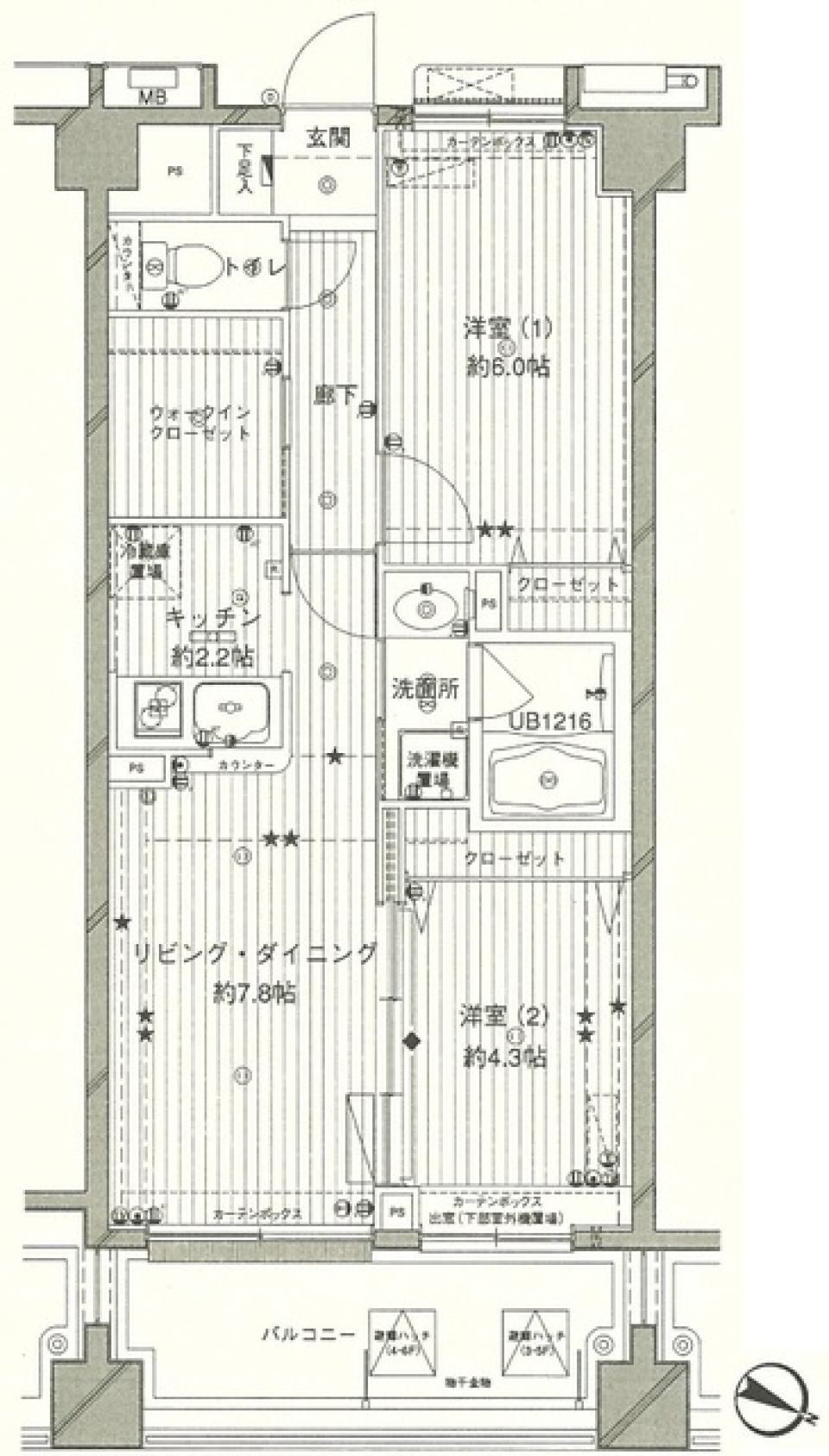純白に囲まれる生活の間取り図