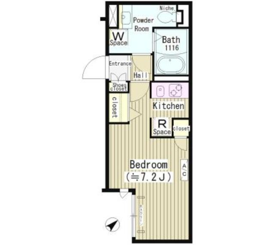 植物のお出迎え付き？今日もお疲れ様ですの間取り図