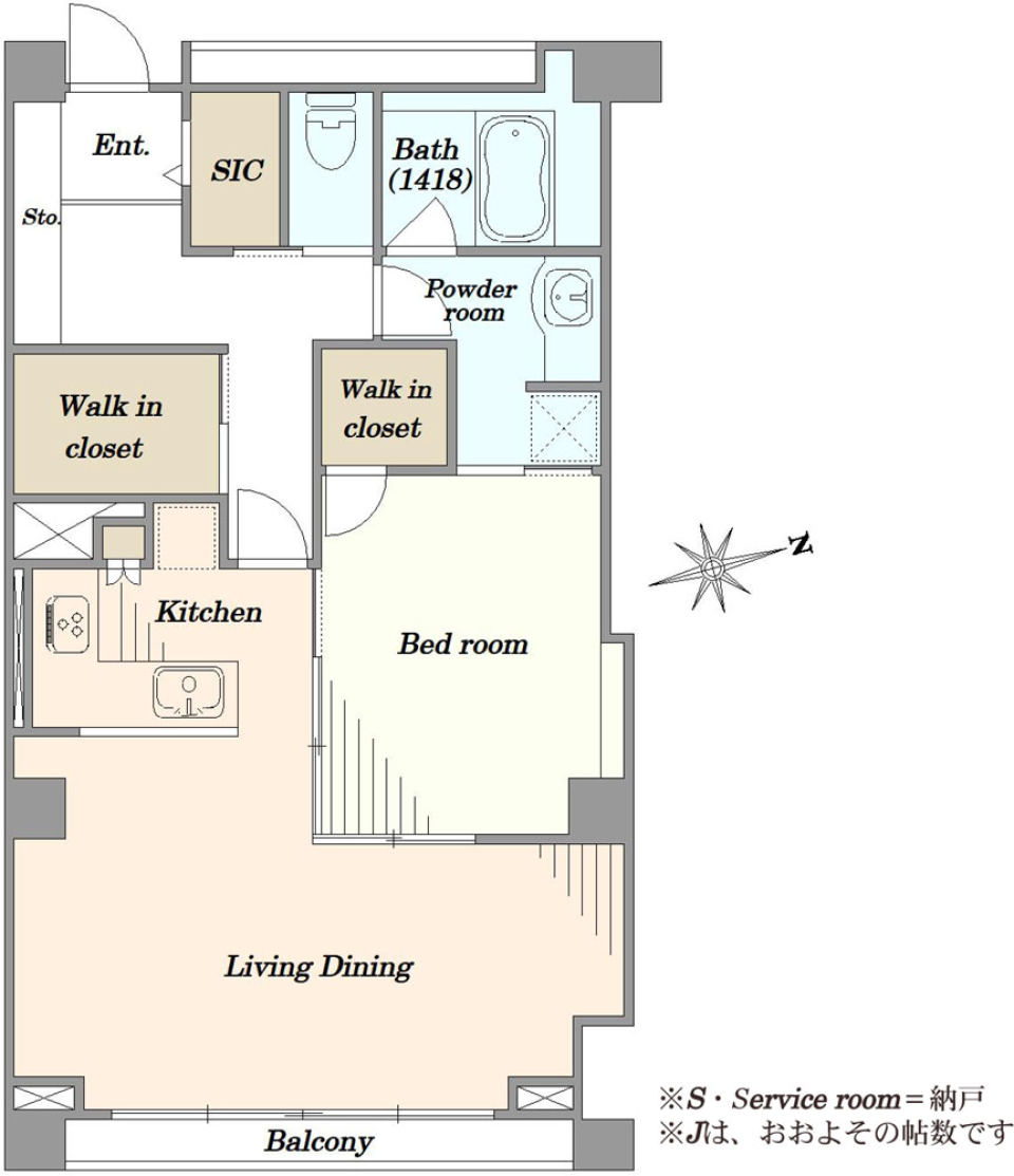 広尾アパートメント　303号室の間取り図