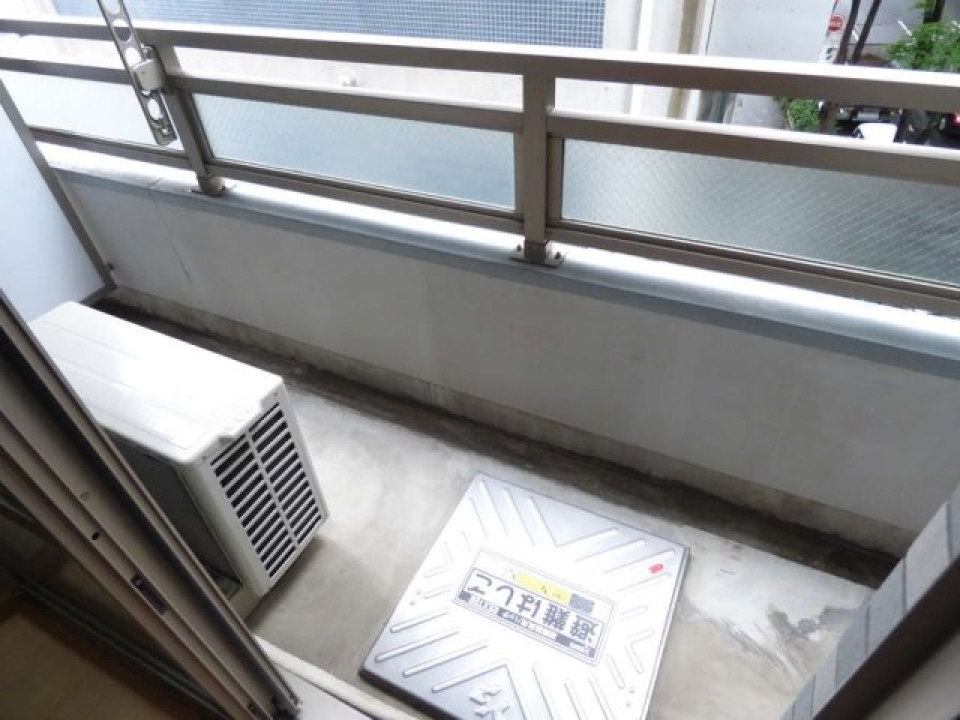 バルコニーにです。