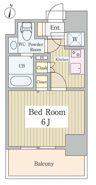 1Kの間取りです。