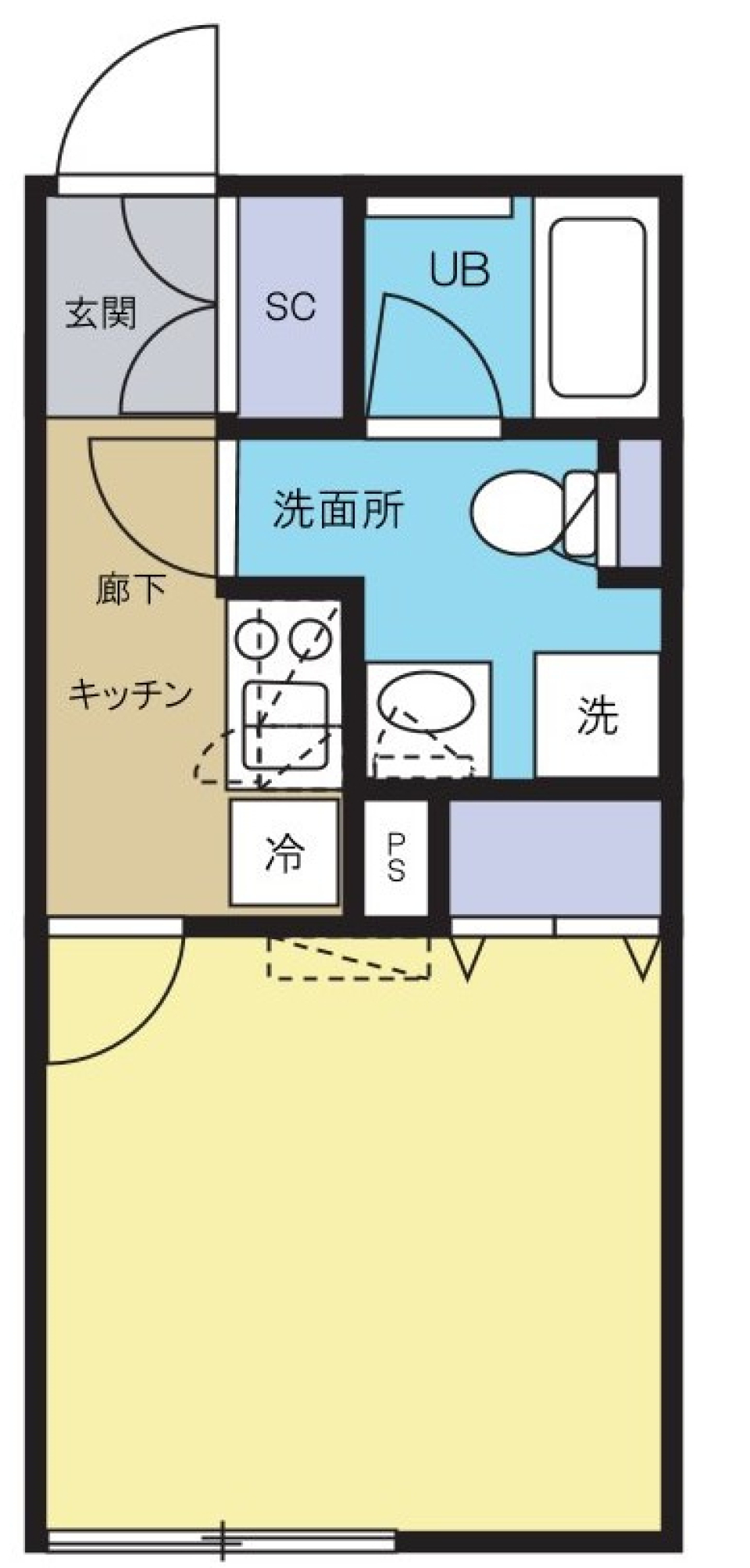 ナチュラルとハードの融合の間取り図