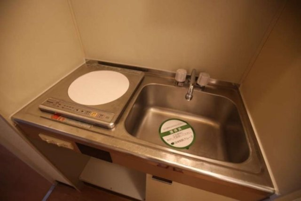 アップにしたキッチン。
安心安全のIHコンロです。