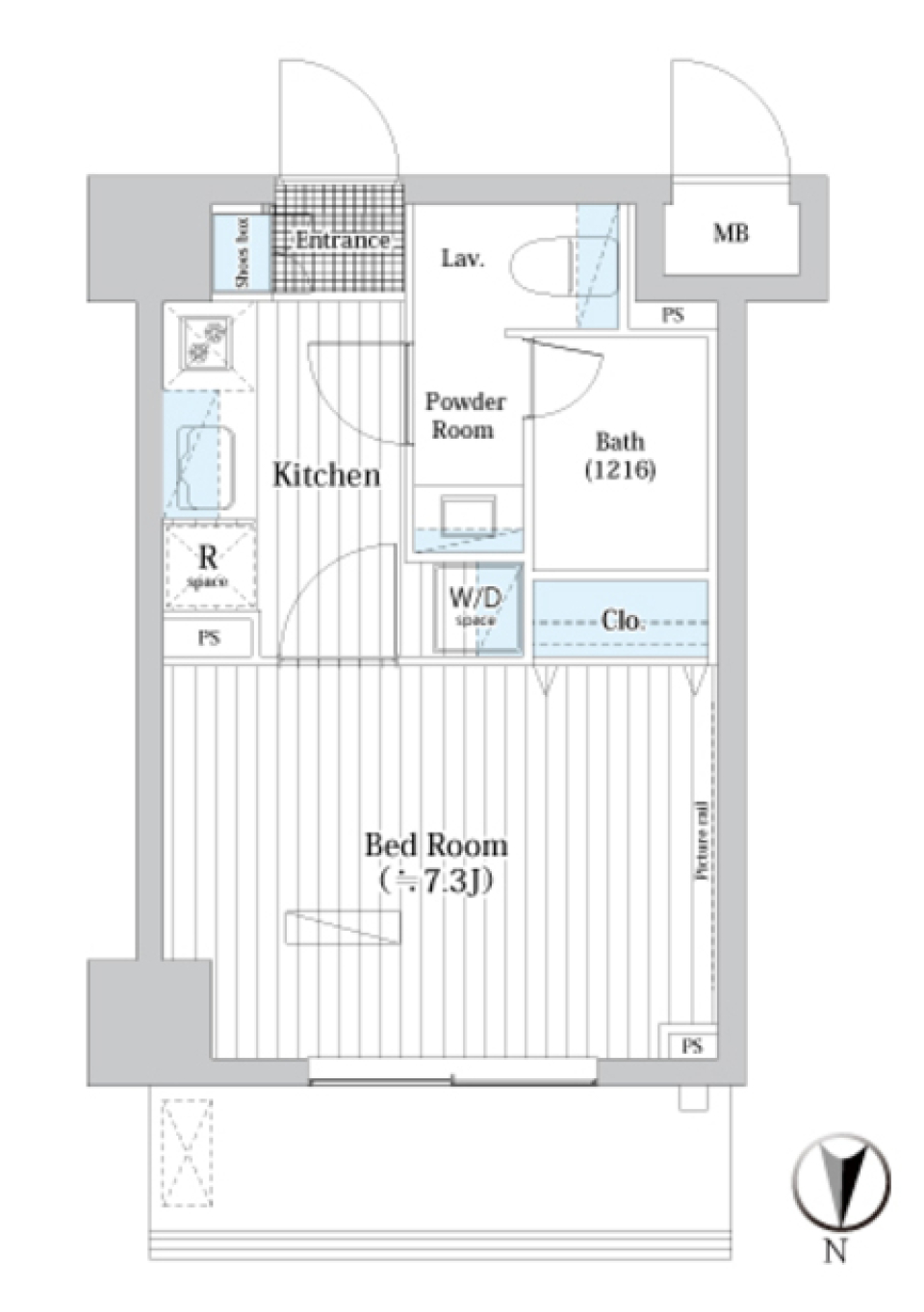 やわらかいトーンに心躍らせての間取り図