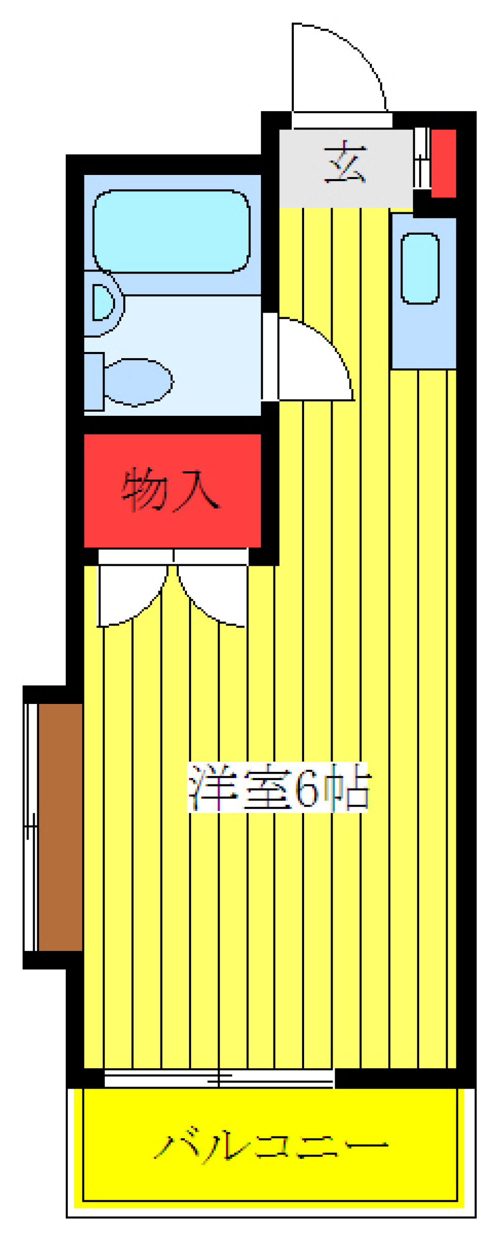 ハイムカワウチ　201号室の間取り図