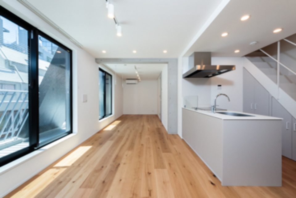 白×グレー×木の相性ばっちりなスタイリング
※写真は同タイプ住戸です。