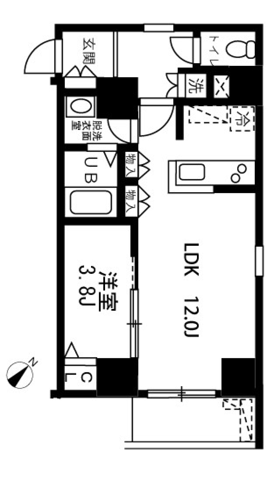 スカイツリーを眺めながら至福の一杯の間取り図