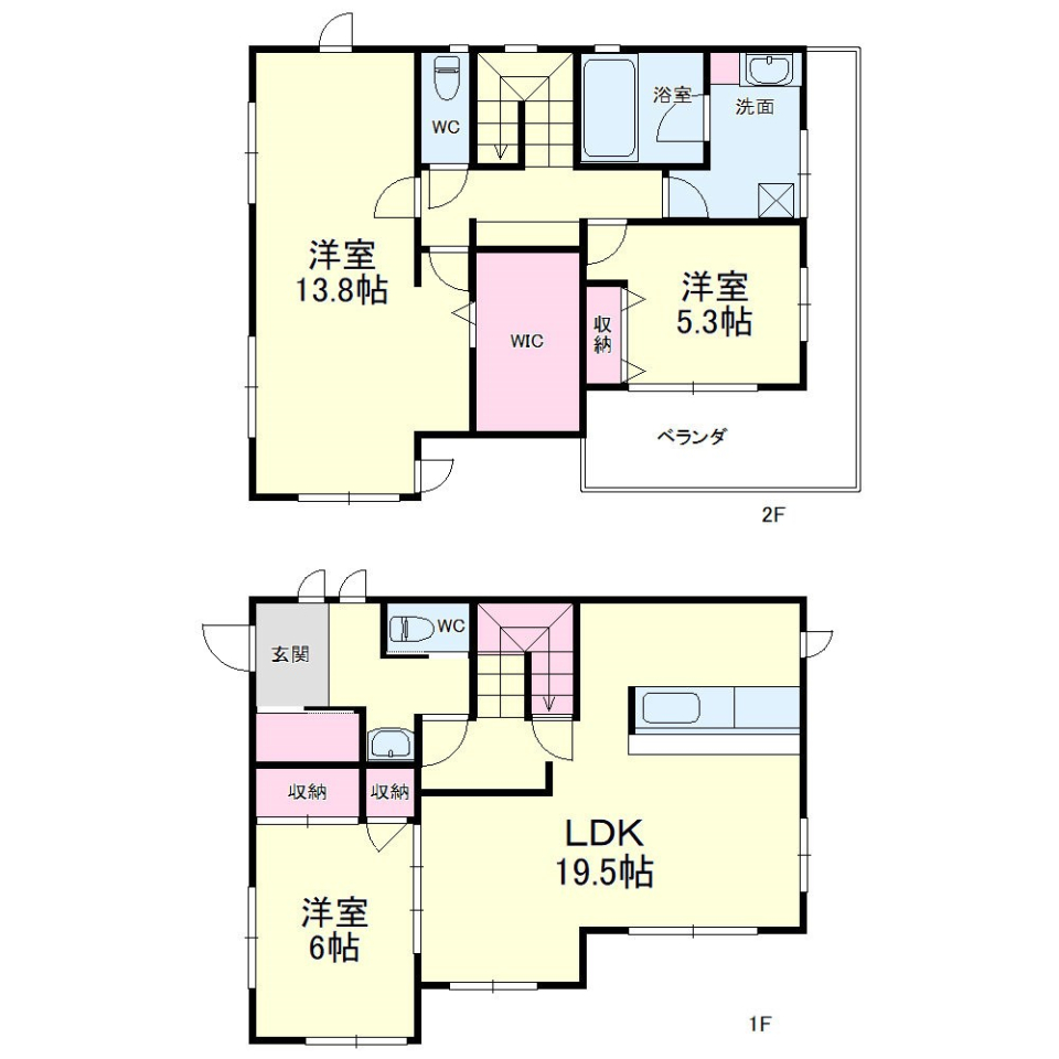部屋の使い方どうする？家族会議で決めよう！の間取り図